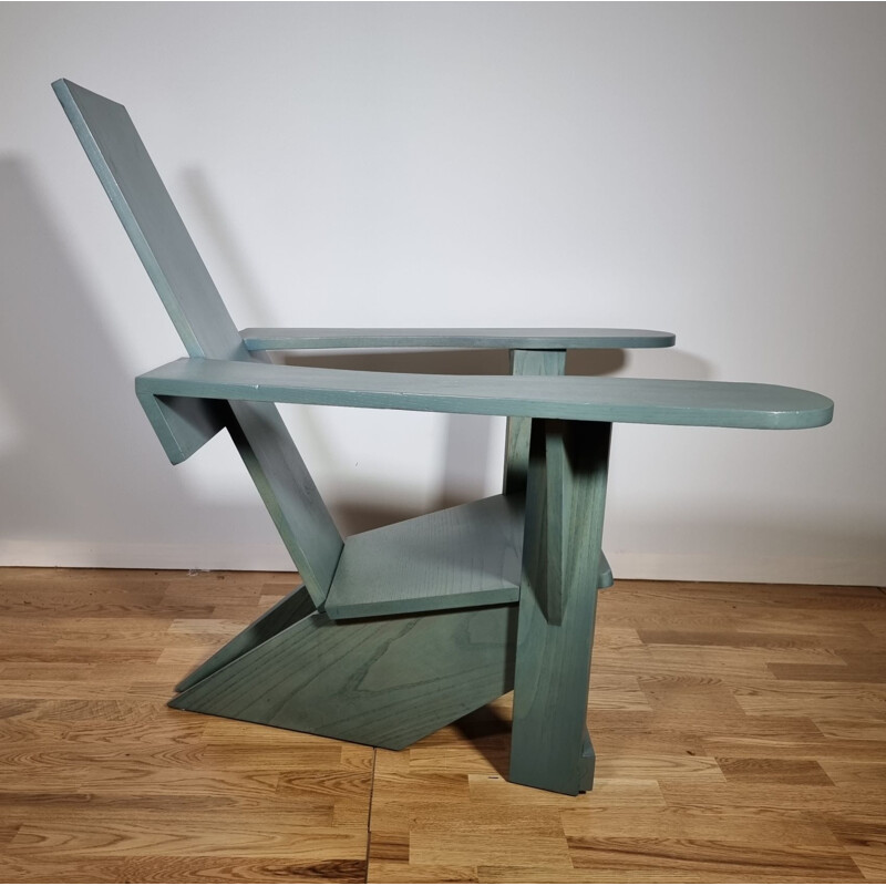 Paire de fauteuils constructivistes vintage par Philippe Parent, 1980