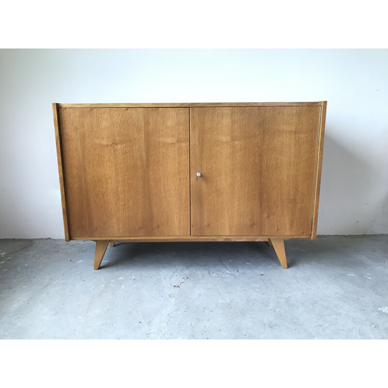 vintage chest of drawers in light oak by Jiroutek, 1960