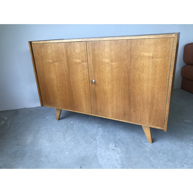 vintage chest of drawers in light oak by Jiroutek, 1960