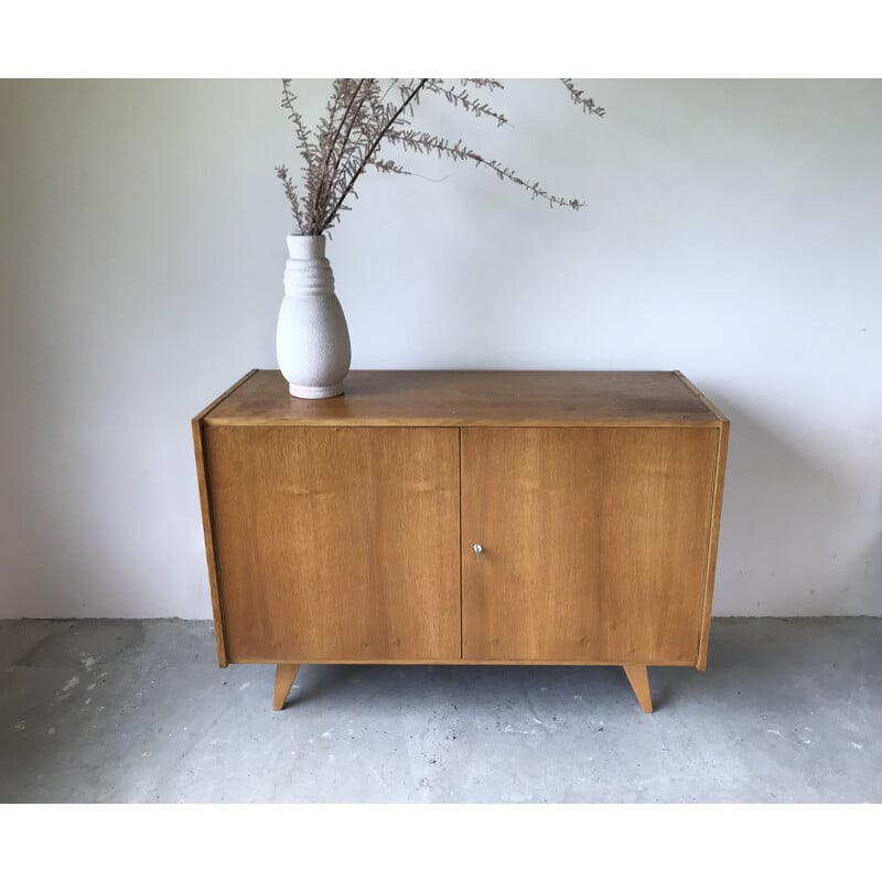 vintage chest of drawers in light oak by Jiroutek, 1960