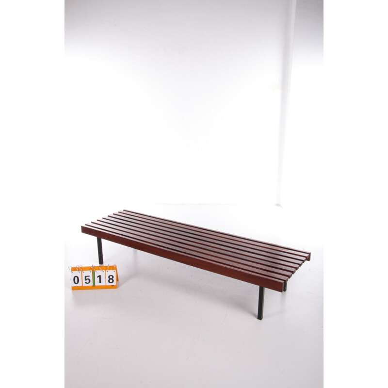 Vintage bench model Sapelli in mahogany by Wiener Werkstätten, 1960