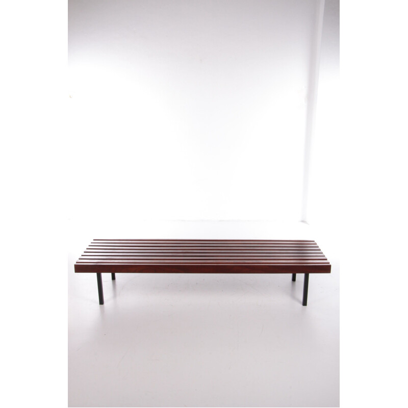 Vintage bench model Sapelli in mahogany by Wiener Werkstätten, 1960