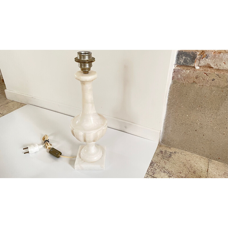 Lámpara vintage de piedra de alabastro en forma de medici