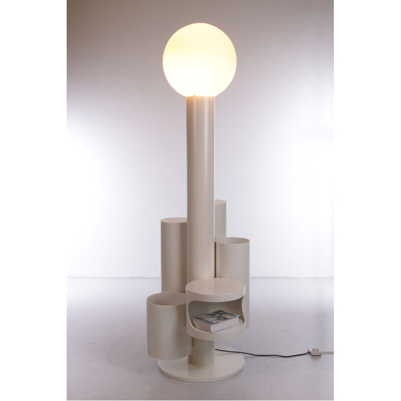 Vintage Close Encounter floor lamp with plant table for Kerst Koopman, Netherlands 1980