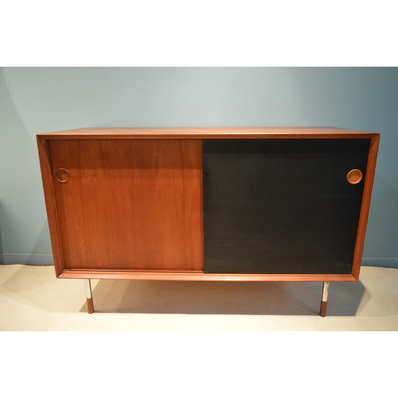 Scandinavian cabinet in wood and metal, Arne VODDER - 1960s