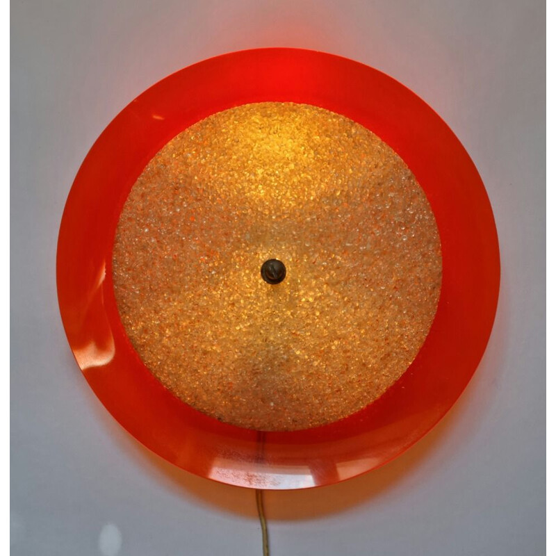 Mid century orange wall lamp, Germany 1970s