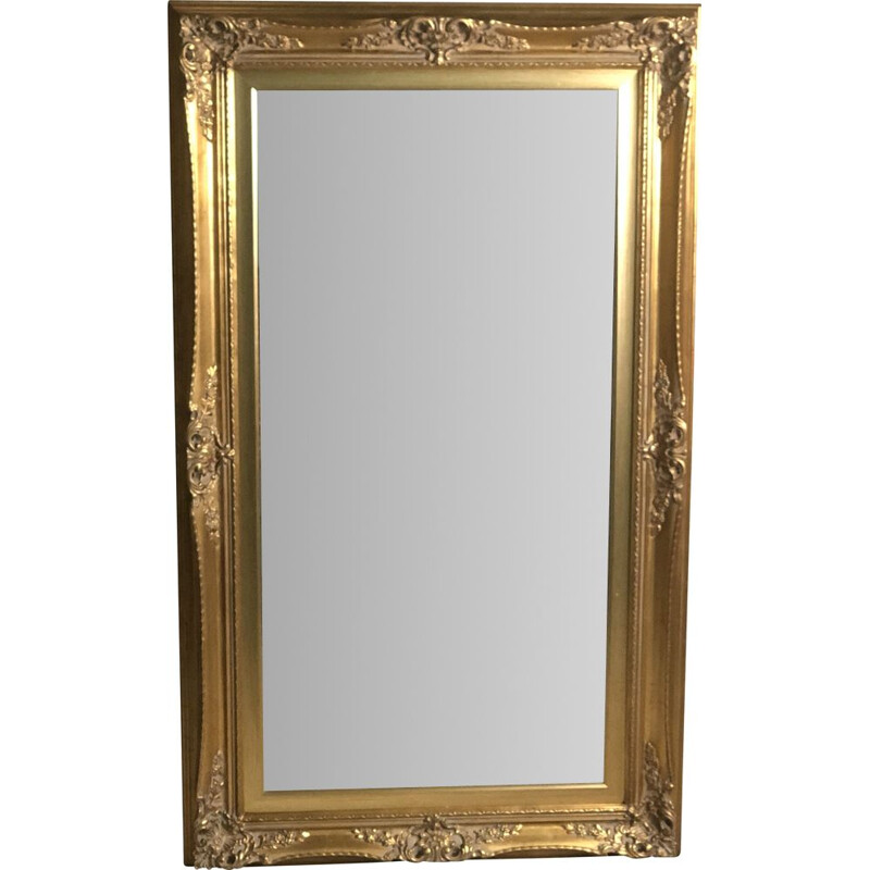 Vintage gilded wood mirror rectangular