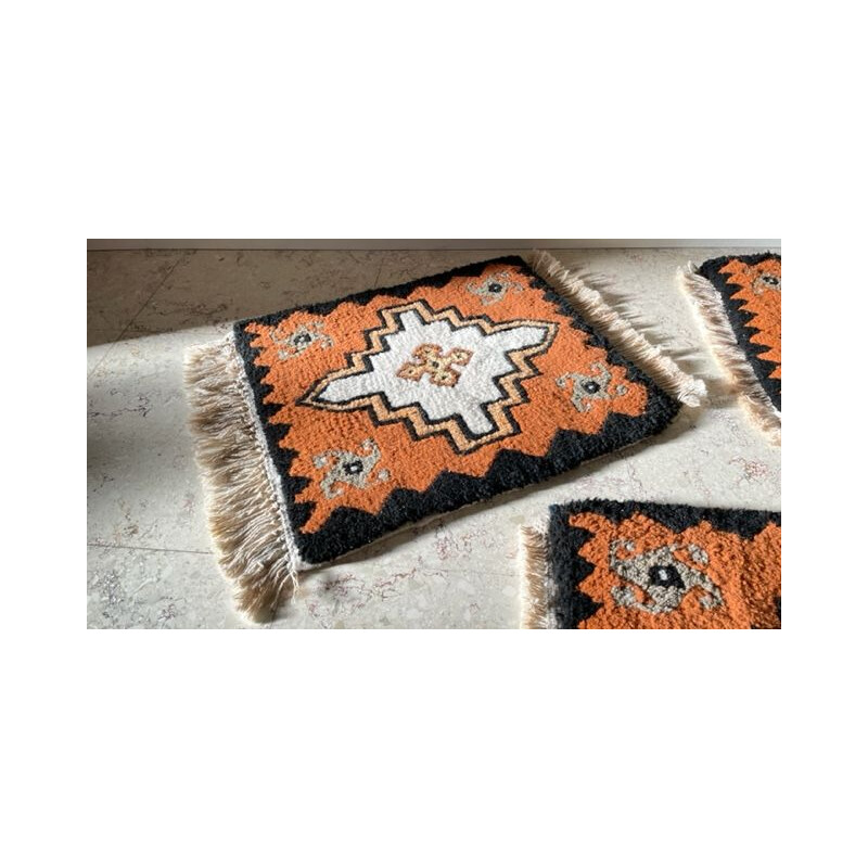 Set of 3 vintage wool rugs