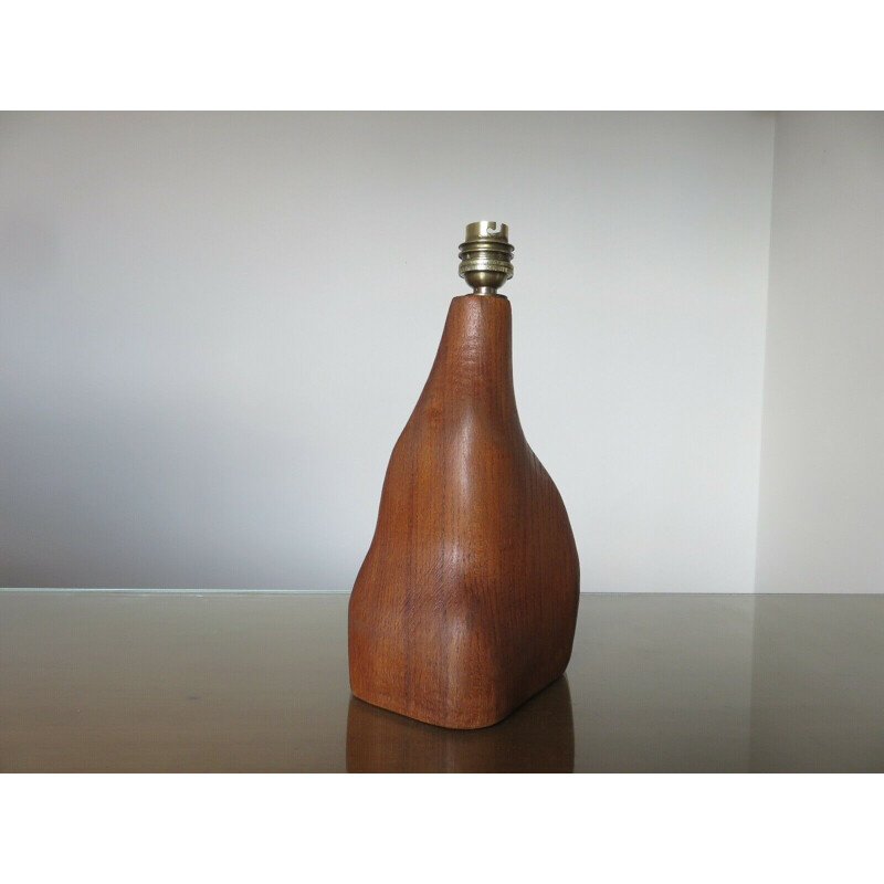 Vintage lamp in solid wood, France 1960-1970