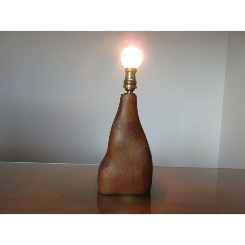 Vintage lamp in solid wood, France 1960-1970