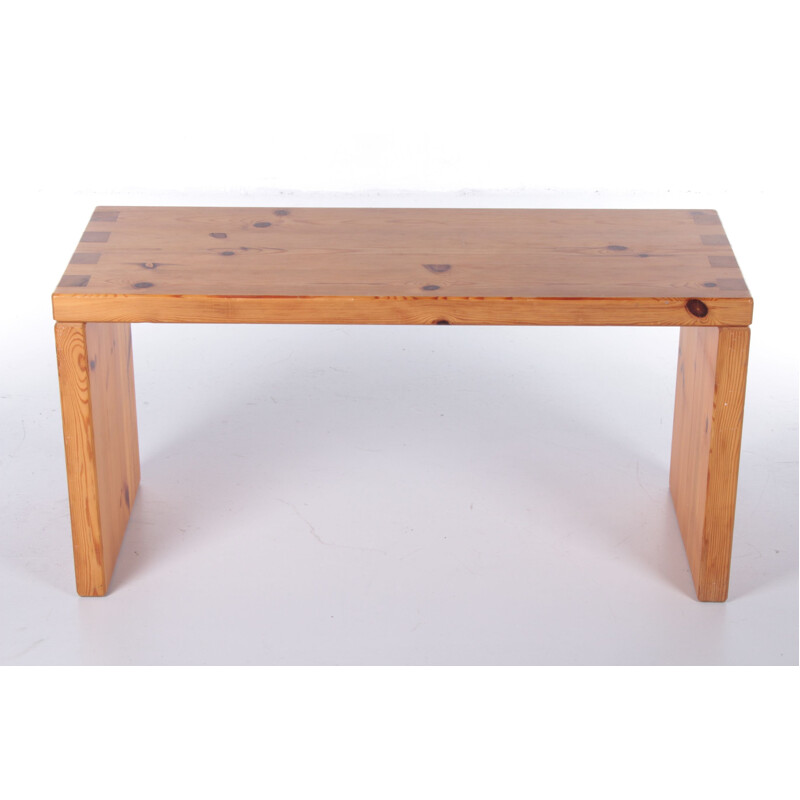 Vintage pine wood bench by Aksel Kjersgaard Odder, Denmark 1970s