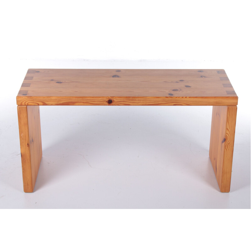 Vintage pine wood bench by Aksel Kjersgaard Odder, Denmark 1970s