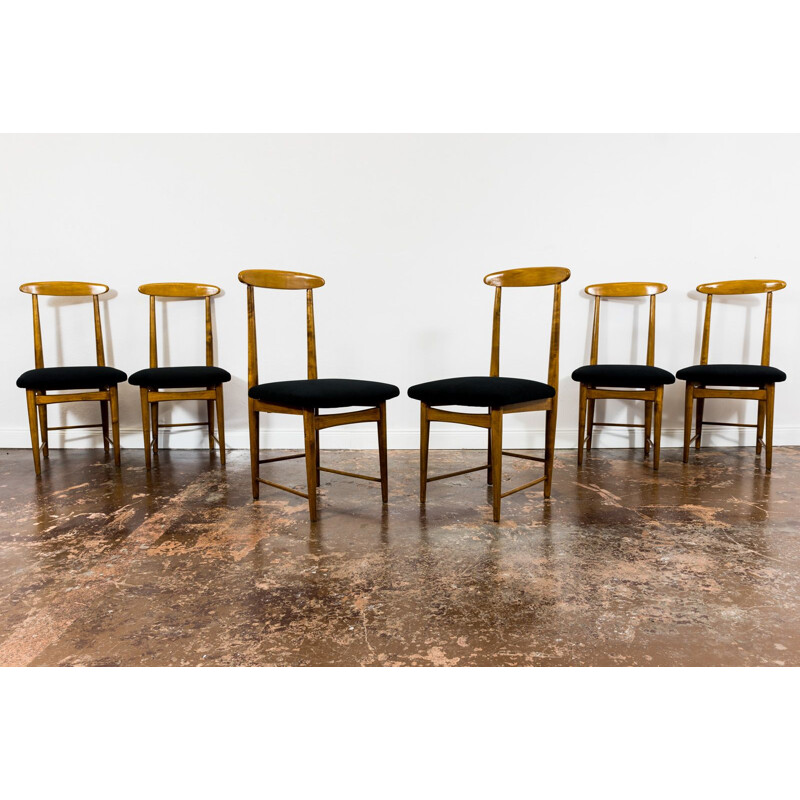 Set van 6 vintage stoelen van Bernard Malendowicz, Polen 1960