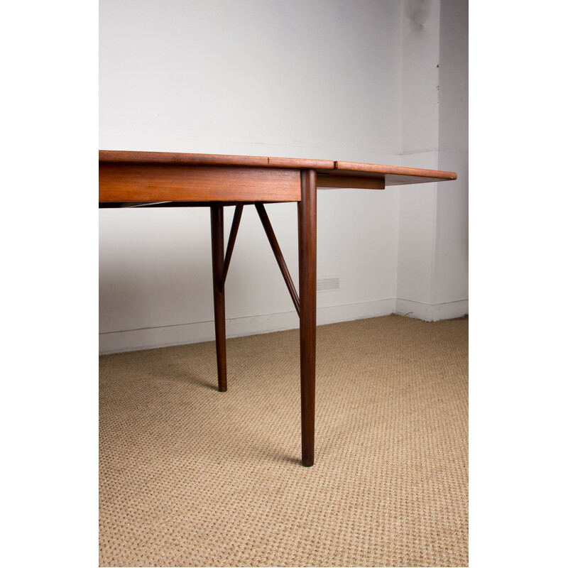 Scrivania vintage bifacciale in teak di Arne Vodder, 1960