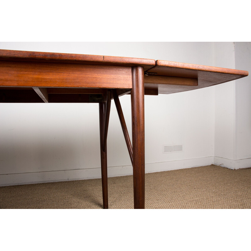 Scrivania vintage bifacciale in teak di Arne Vodder, 1960