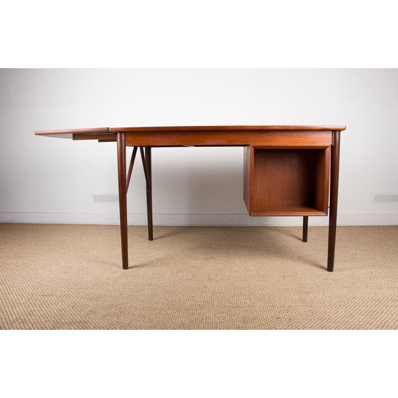 Scrivania vintage bifacciale in teak di Arne Vodder, 1960