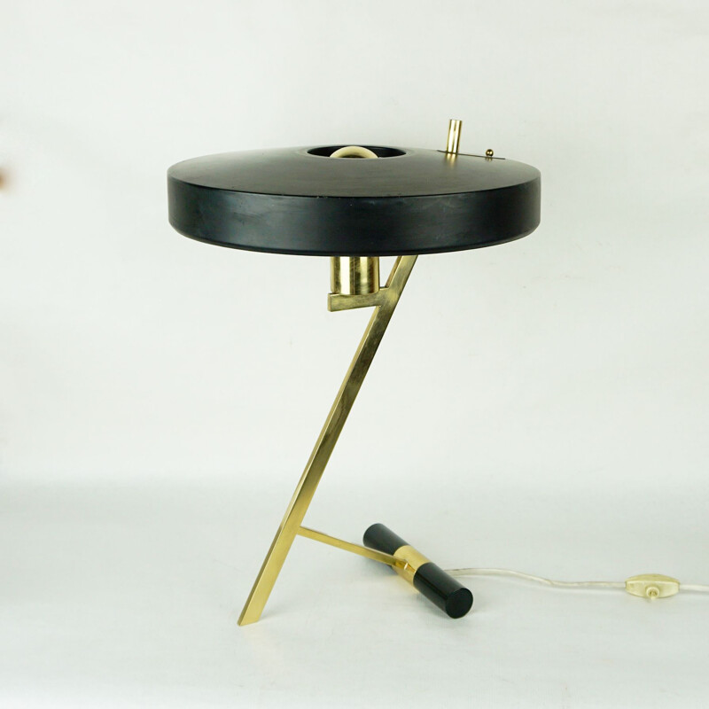 Mid century brass Z table lamp by Louis Kalff for Philips