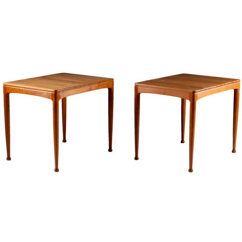 Pair of mid-century side tables in teak, Sven ENGSTRÖM & Gunnar MYRSTRAND - 1950s