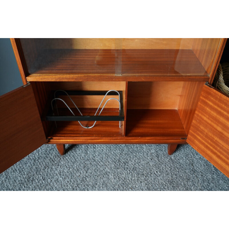 Mid century Multi-Width teak display cabinet by Herbert Gibbs