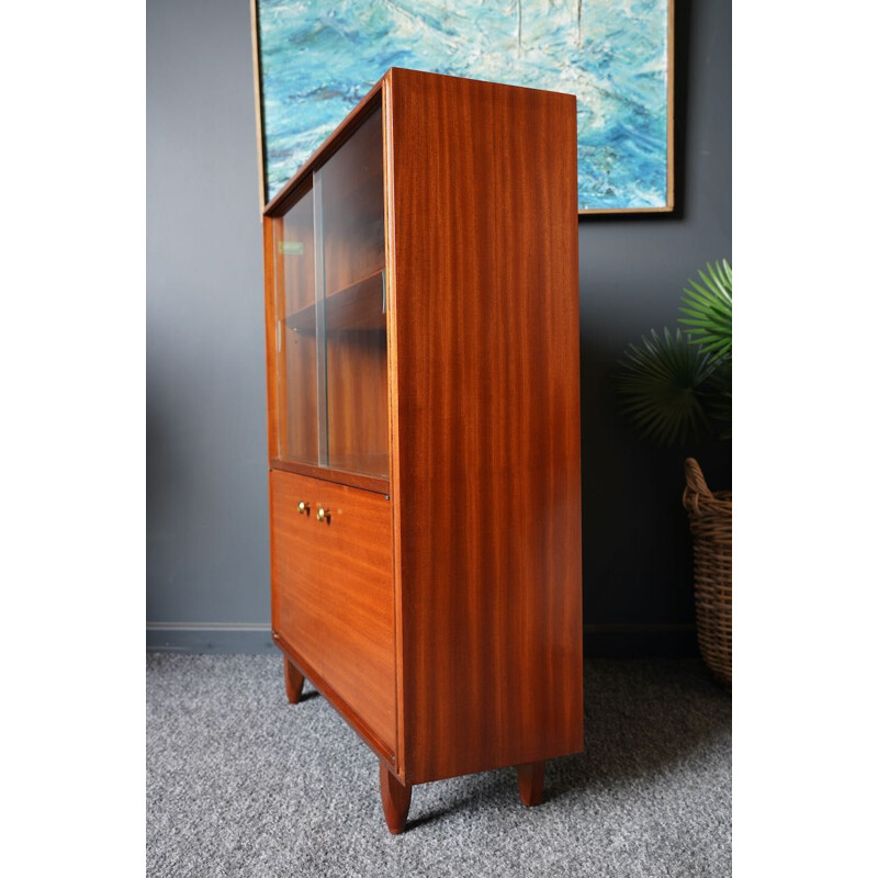 Mid century Multi-Width teak display cabinet by Herbert Gibbs