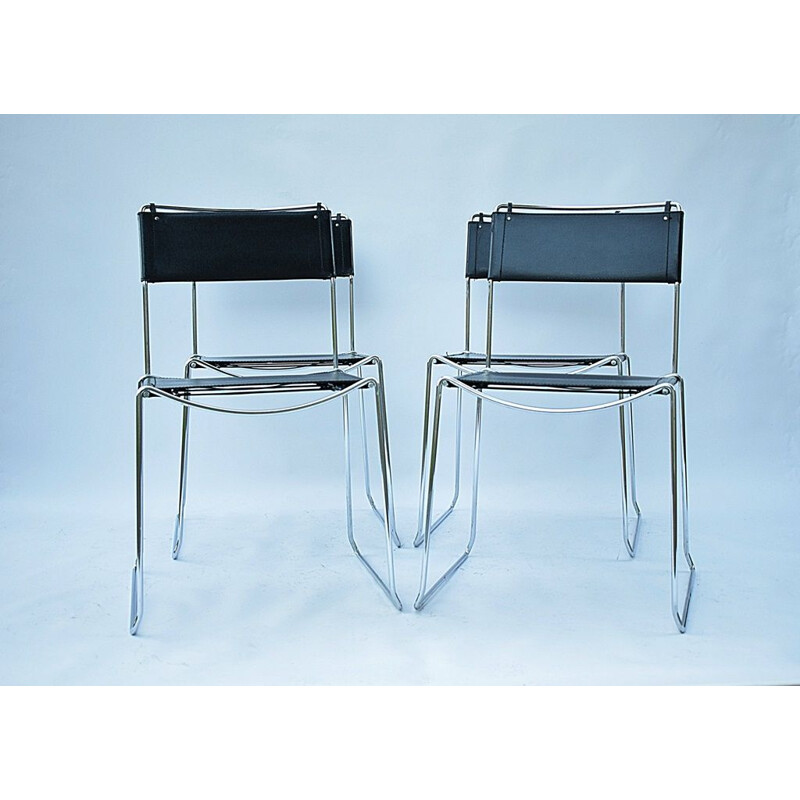 Set of 4 Italian vintage chairs by Giandomenico Belotti for Alias, Italy 1970s