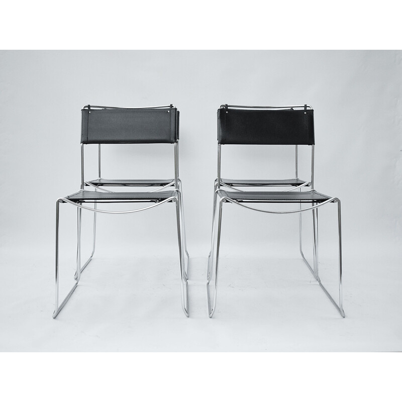 Set van 4 vintage Italiaanse stoelen van Giandomenico Belotti voor Alias, Italië 1970