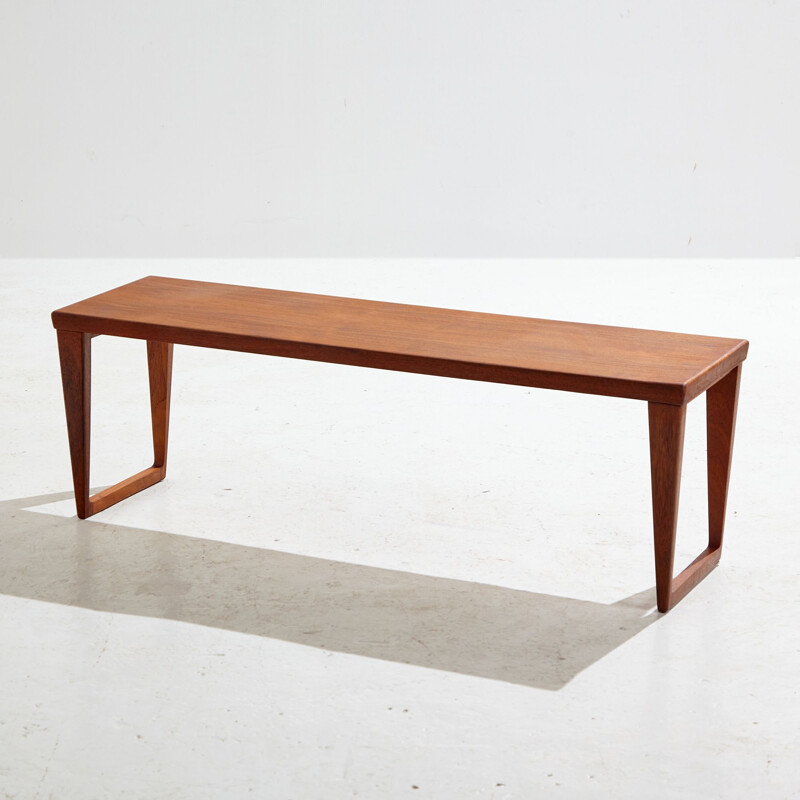 Vintage model 36 teak bench by Kai Kristiansen for Aksel Kjersgaard, 1950s