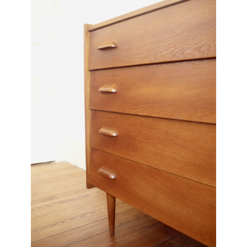 Mid-century chest of drawers in gilded oak - 1960s