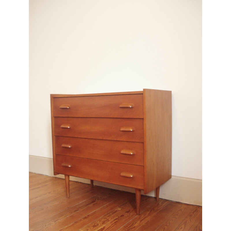 Mid-century chest of drawers in gilded oak - 1960s
