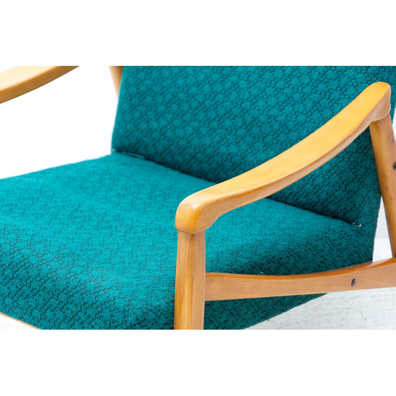 Pair of mid century eastern bloc armchairs by Jiří Jiroutek for Interiér Praha, 1970s