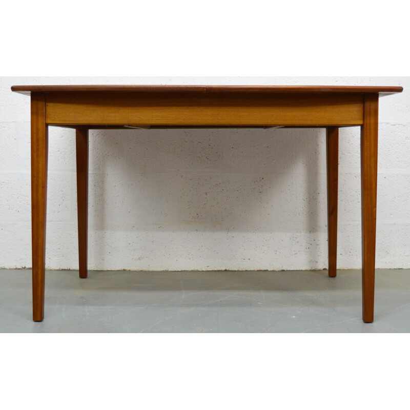 English extendable Maple dining table in walnut - 1960s