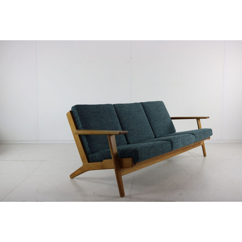 Vintage GE 290 solid oak three-seater sofa by Hans Wegner for Getama, Denmark 1955
