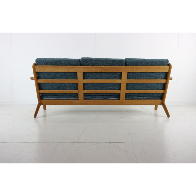 Vintage GE 290 solid oak three-seater sofa by Hans Wegner for Getama, Denmark 1955