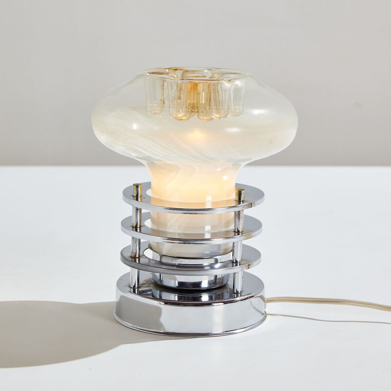 Vintage table lamp with Murano glass lampshade, 1970s