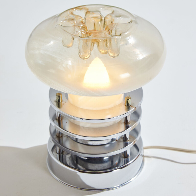 Vintage-Tischlampe mit Schirm aus Muranoglas, 1970