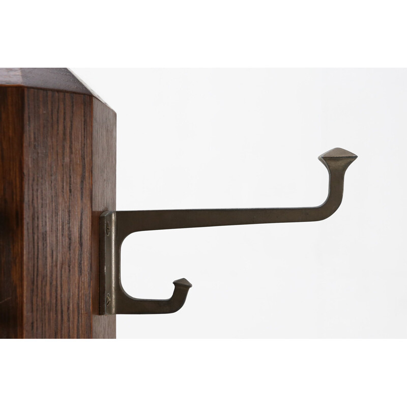 Art Deco vintage wood coat rack, 1920s