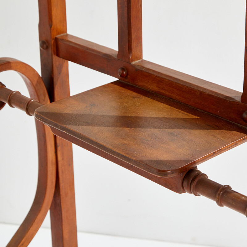 Cabide Vintage com espelho de Jugendstil Thonet, 1907