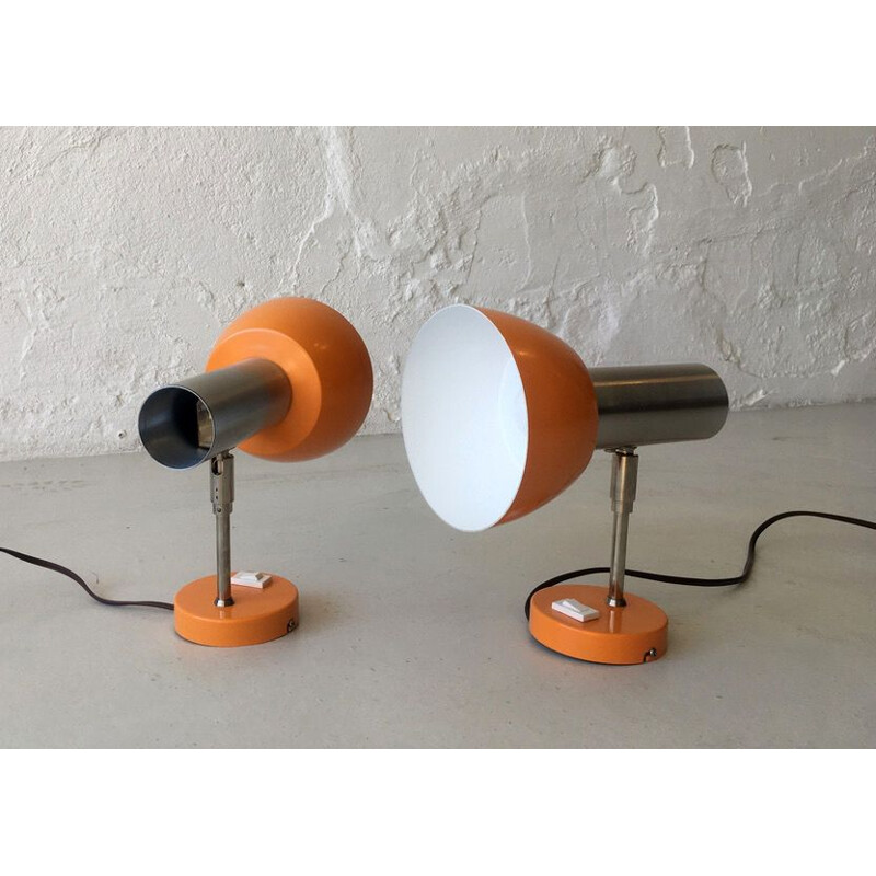 Pair of vintage wall lamps by Sis, Germany 1970s