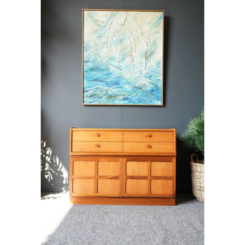 Mid century sideboard with four short drawers by Nathan Furniture, 1960s