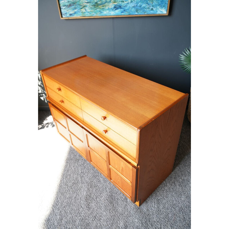 Mid century sideboard with four short drawers by Nathan Furniture, 1960s