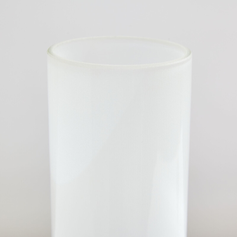 Lampada da tavolo vintage in vetro e cromo, 1970