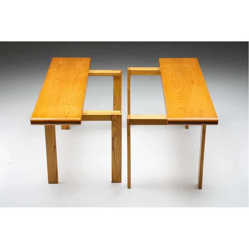 Table extensible vintage en bois par Gigi Sabadin, 1970