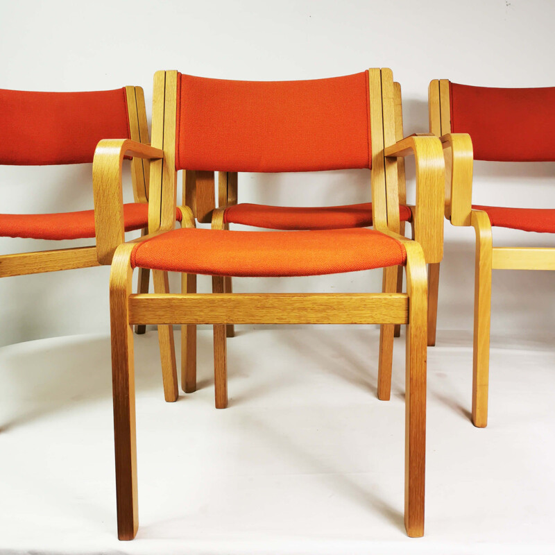 Ensemble de 4 chaises vintage par R. Thygesen & J. Sorensen pour Magnus Olsen, Danemark 1970