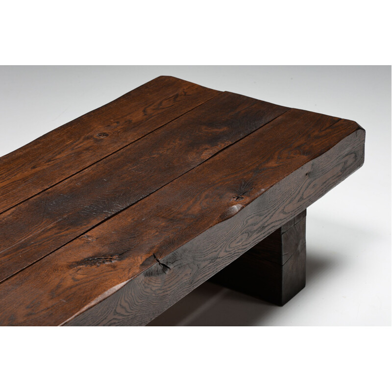 Vintage solid wood Rustic coffee table, 1920s