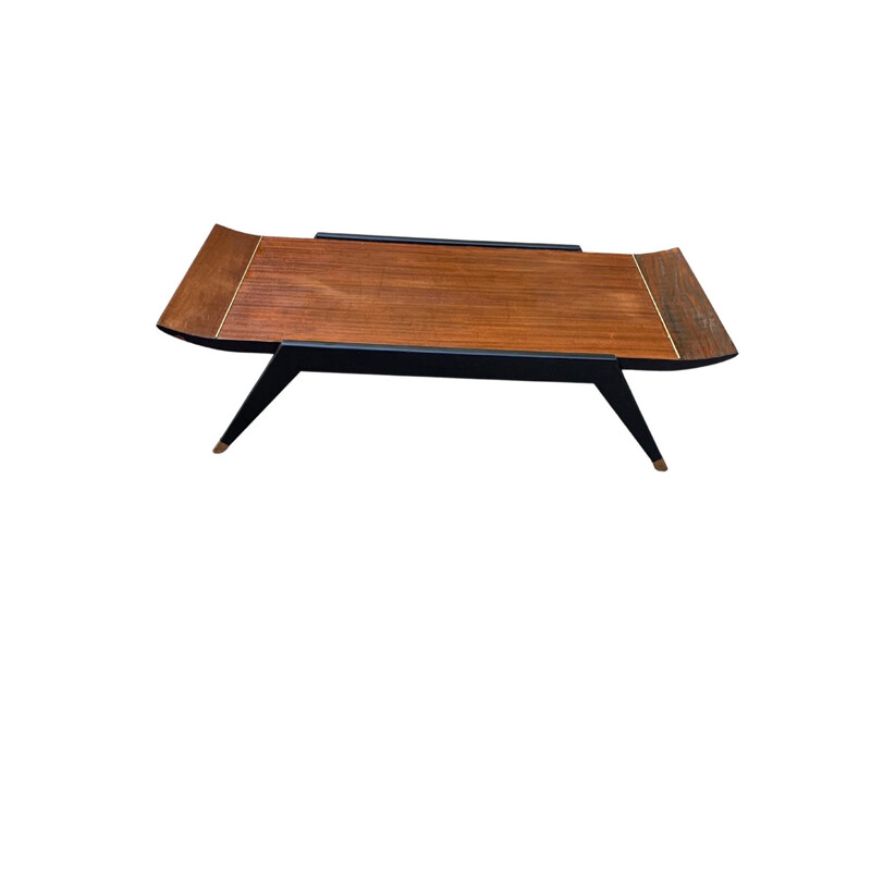 Vintage teakwood & blackwood coffee table, 1960-1970