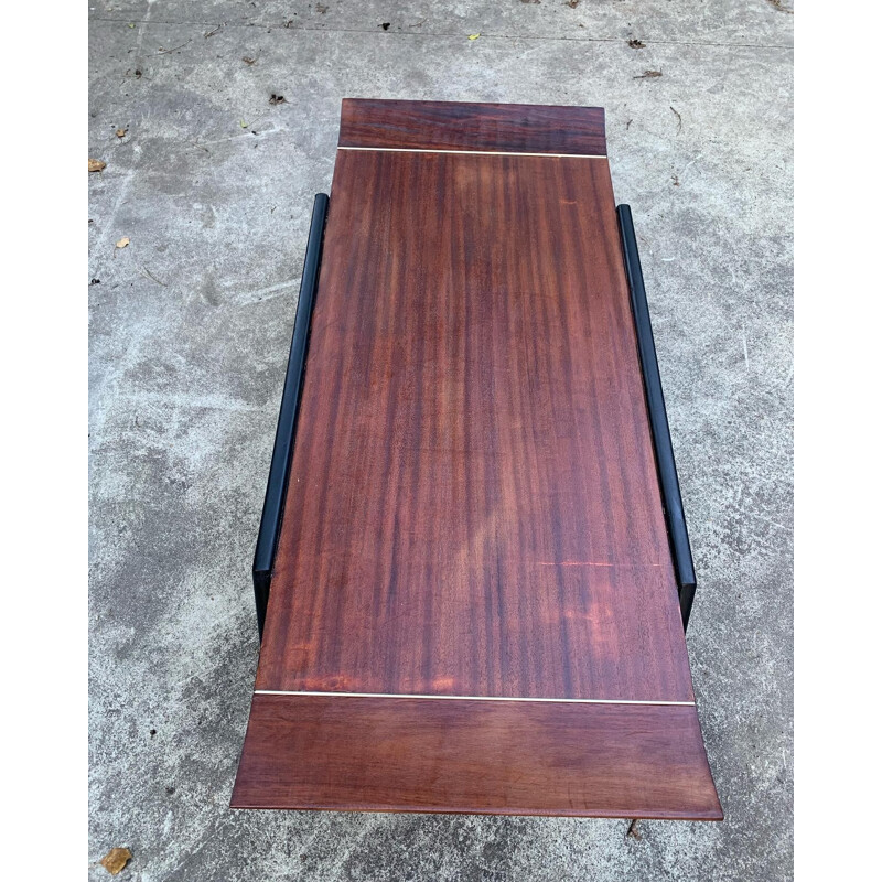 Vintage teakwood & blackwood coffee table, 1960-1970