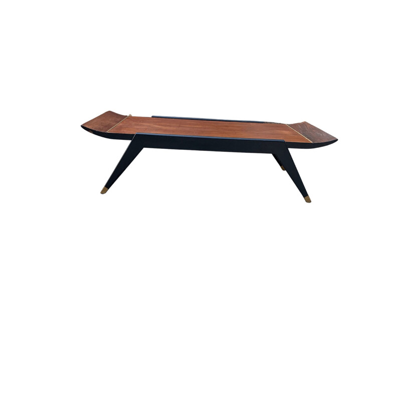 Vintage teakwood & blackwood coffee table, 1960-1970