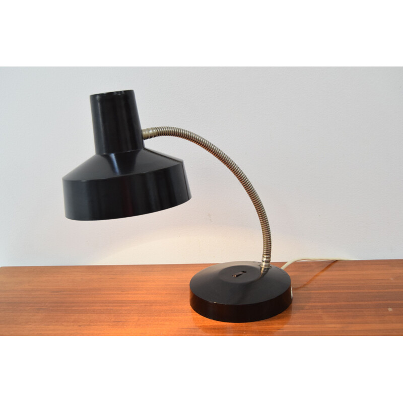 Vintage table lamp in bakelite and chrome, Czechoslovakia 1950