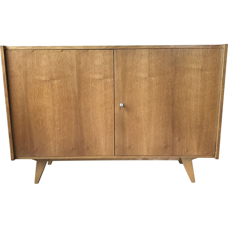 vintage chest of drawers in light oak by Jiroutek, 1960