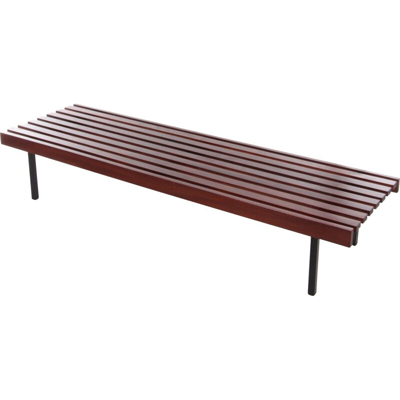 Vintage bench model Sapelli in mahogany by Wiener Werkstätten, 1960